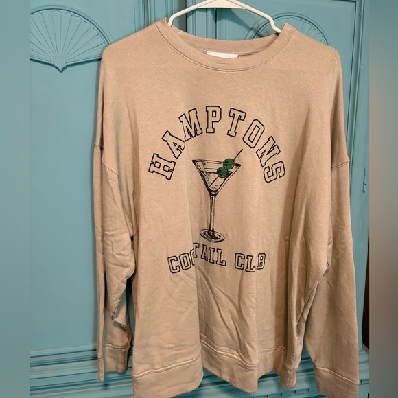 Green Envelope Hamptons Cocktail Club NWT Club Sweatshirt - sage green XL - Picture 1 of 6